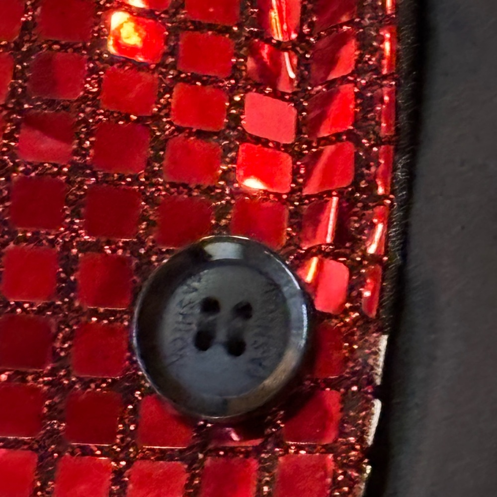 Men's Red Sequin Performance Jacket - Picture 11 of 12